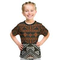 Bula Fiji Tapa Kid T Shirt Fijian Masi Vintage Vibes - Polynesian Pride