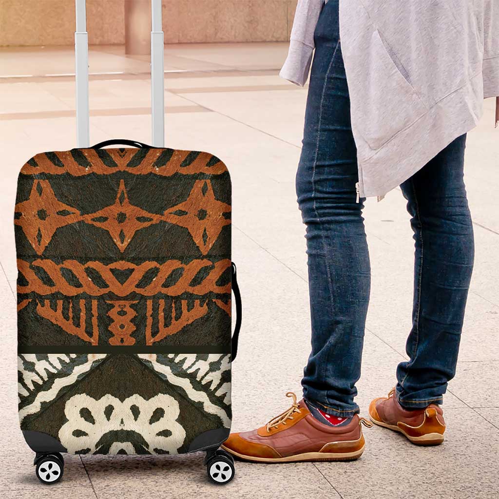 Bula Fiji Tapa Luggage Cover Fijian Masi Vintage Vibes - Polynesian Pride