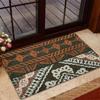 Bula Fiji Tapa Rubber Doormat Fijian Masi Vintage Vibes - Polynesian Pride
