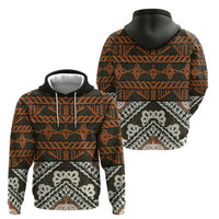 Bula Fiji Tapa Zip Hoodie Fijian Masi Vintage Vibes - Polynesian Pride
