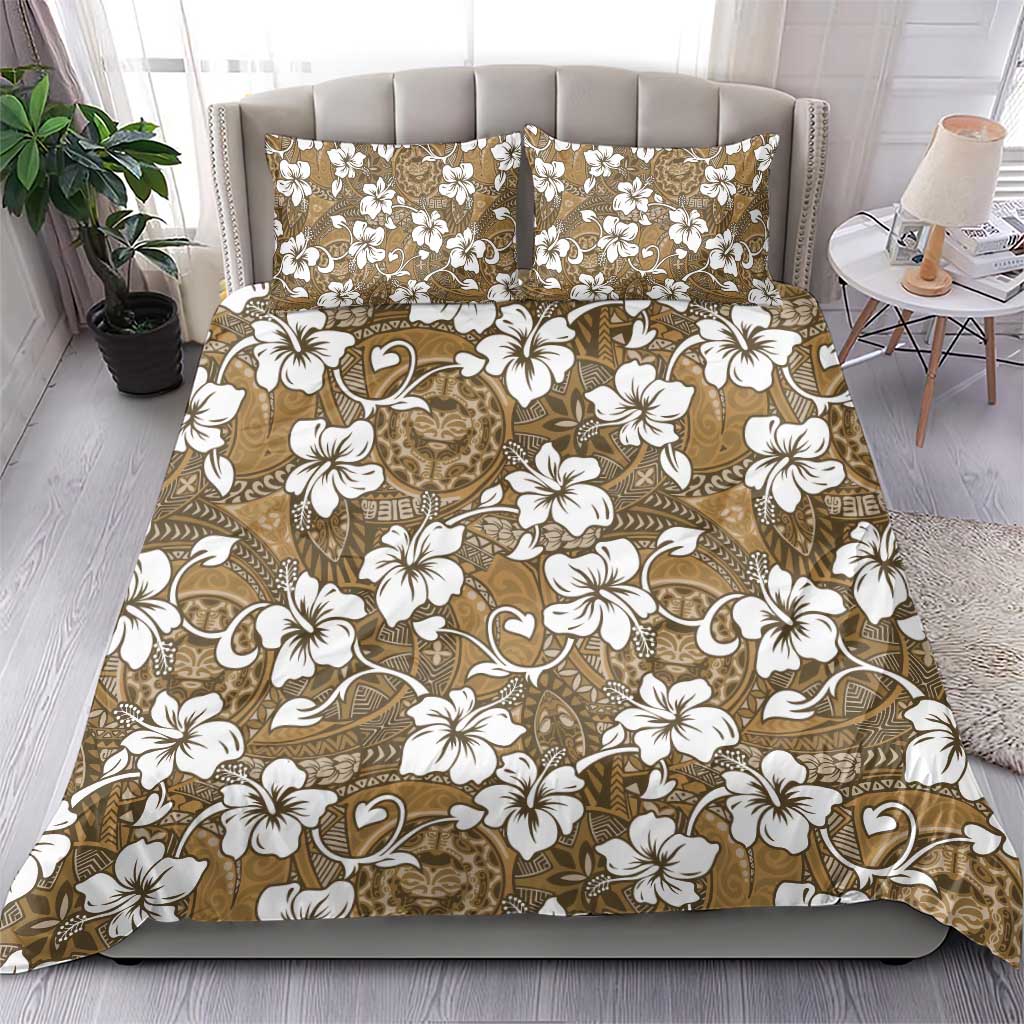 Kuvui Bula Fiji Bedding Set Fijian Tapa Seamless Hibiscus - Polynesian Pride