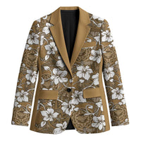 Kuvui Bula Fiji Blazer Fijian Tapa Seamless Hibiscus - Polynesian Pride