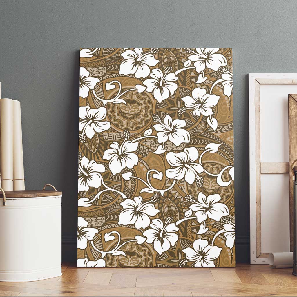 Kuvui Bula Fiji Canvas Wall Art Fijian Tapa Seamless Hibiscus - Polynesian Pride