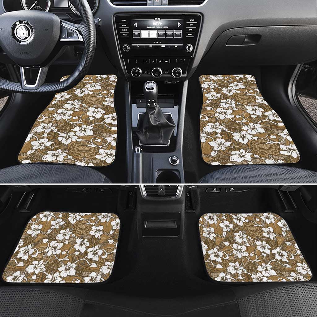 Kuvui Bula Fiji Car Mats Fijian Tapa Seamless Hibiscus - Polynesian Pride