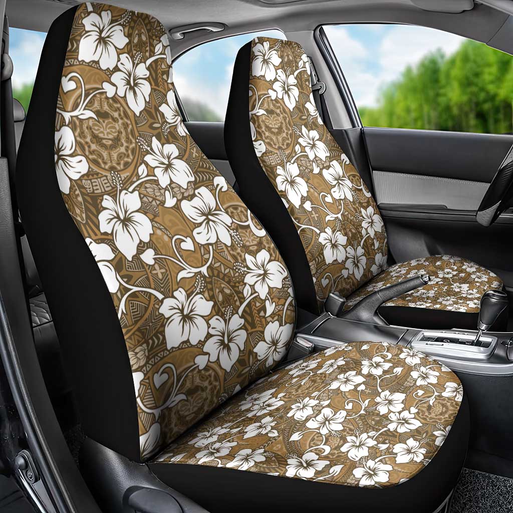 Kuvui Bula Fiji Car Seat Cover Fijian Tapa Seamless Hibiscus - Polynesian Pride