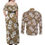 Kuvui Bula Fiji Couples Matching Off Shoulder Maxi Dress and Long Sleeve Button Shirt Fijian Tapa Seamless Hibiscus - Polynesian Pride