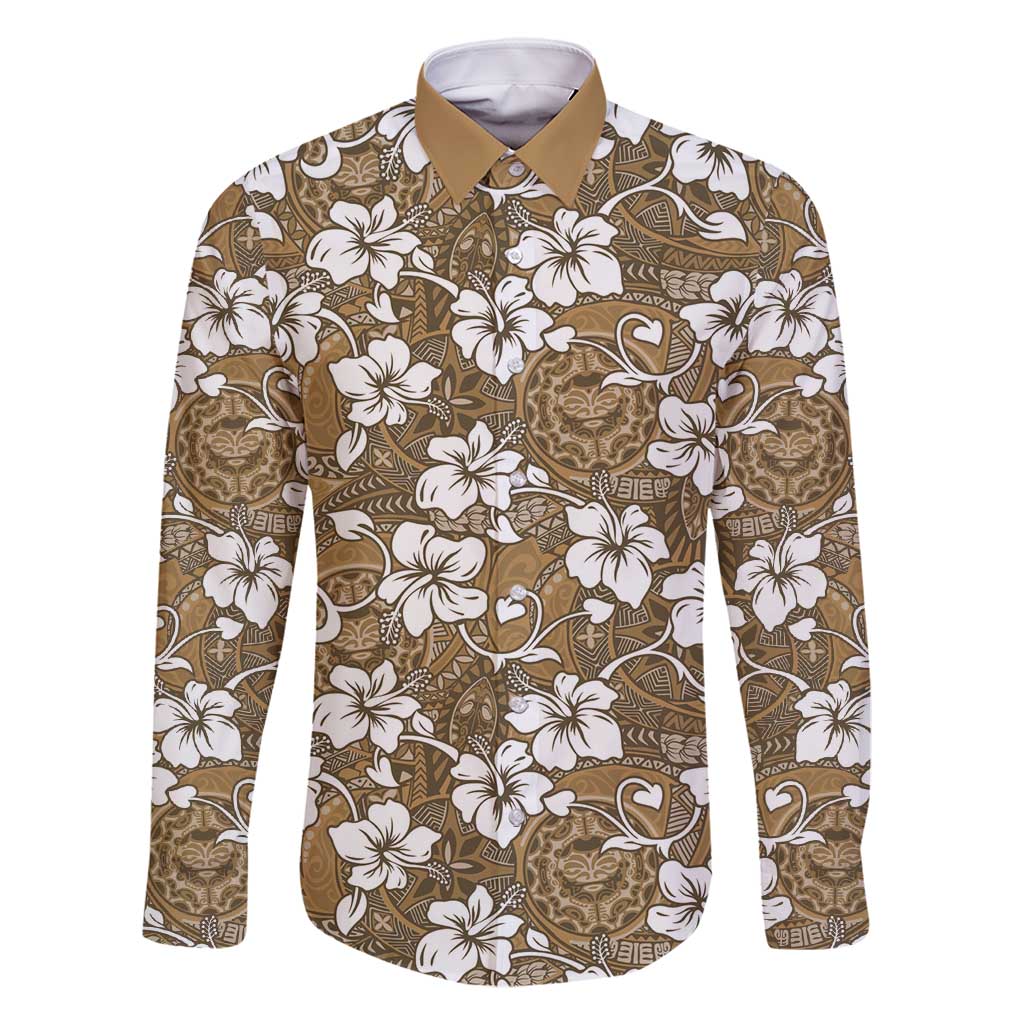 Kuvui Bula Fiji Family Matching Mermaid Dress and Hawaiian Shirt Fijian Tapa Seamless Hibiscus - Polynesian Pride