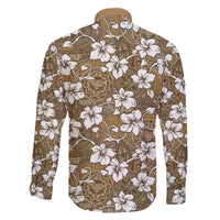 Kuvui Bula Fiji Family Matching Off The Shoulder Long Sleeve Dress and Hawaiian Shirt Fijian Tapa Seamless Hibiscus - Polynesian Pride