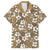 Kuvui Bula Fiji Family Matching Off Shoulder Short Dress and Hawaiian Shirt Fijian Tapa Seamless Hibiscus - Polynesian Pride