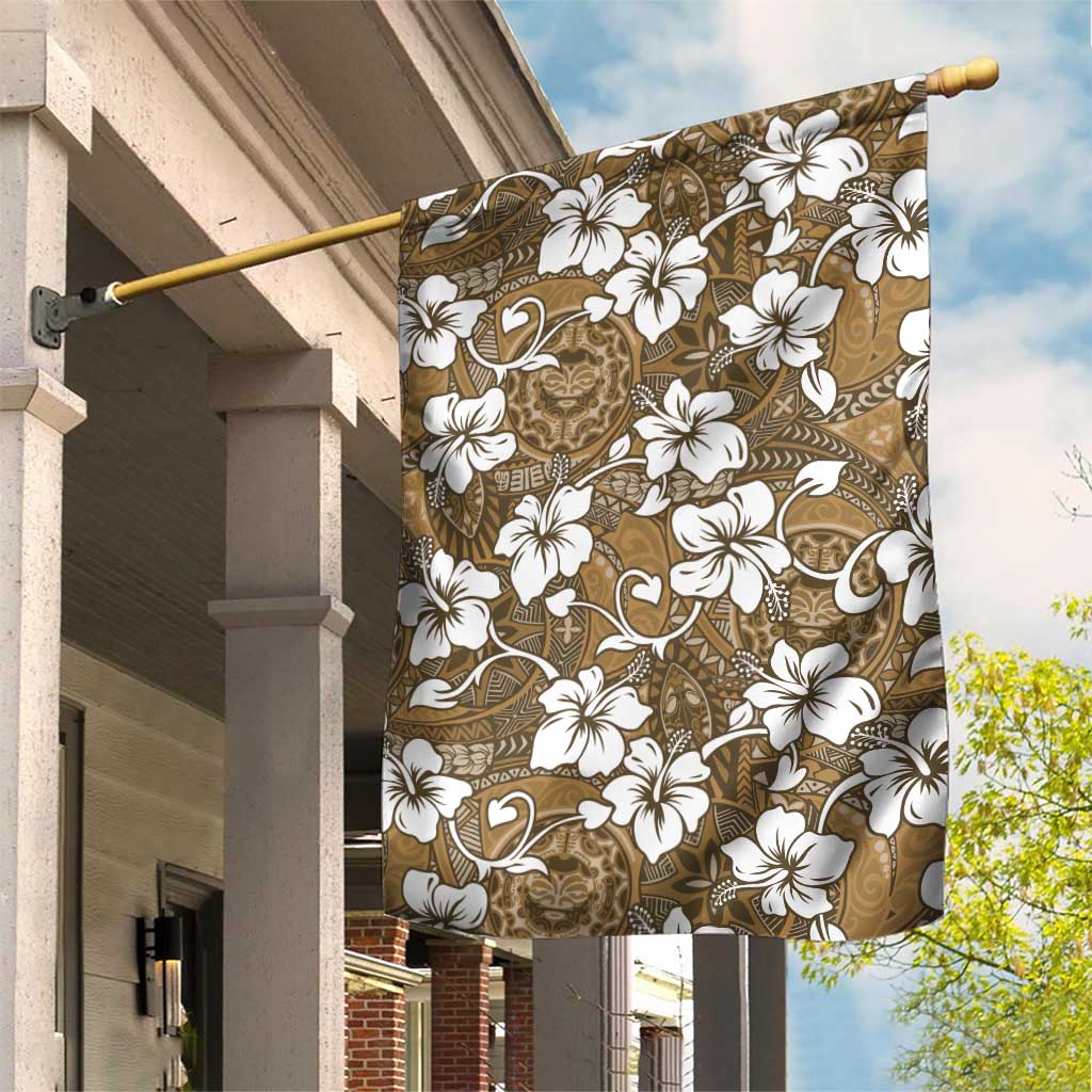 Kuvui Bula Fiji Garden Flag Fijian Tapa Seamless Hibiscus - Polynesian Pride