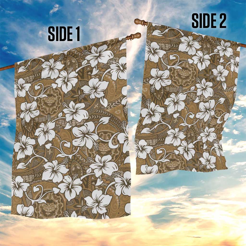 Kuvui Bula Fiji Garden Flag Fijian Tapa Seamless Hibiscus - Polynesian Pride