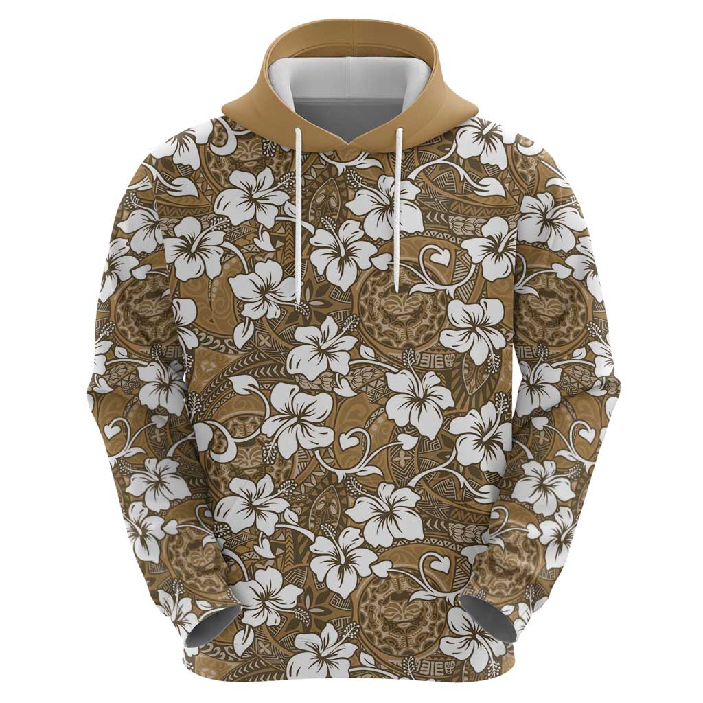 Kuvui Bula Fiji Hoodie Fijian Tapa Seamless Hibiscus - Polynesian Pride