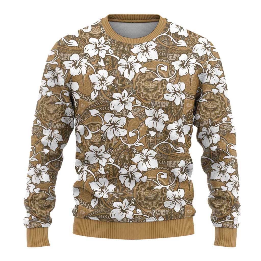 Kuvui Bula Fiji Ugly Christmas Sweater Fijian Tapa Seamless Hibiscus - Polynesian Pride