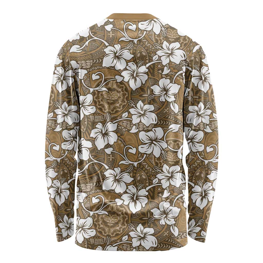 Kuvui Bula Fiji Long Sleeve Shirt Fijian Tapa Seamless Hibiscus - Polynesian Pride