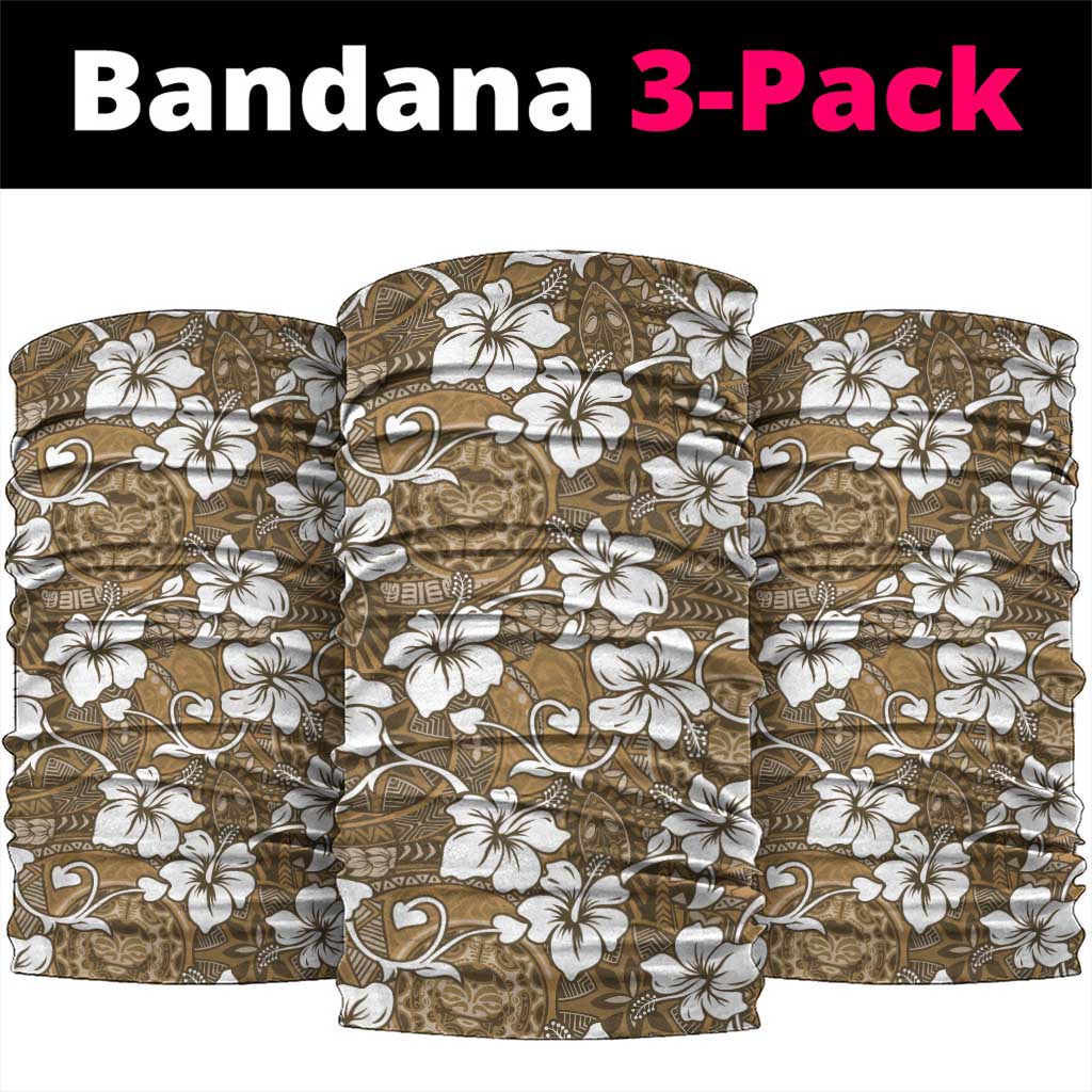 Kuvui Bula Fiji Neck Gaiter Fijian Tapa Seamless Hibiscus - Polynesian Pride