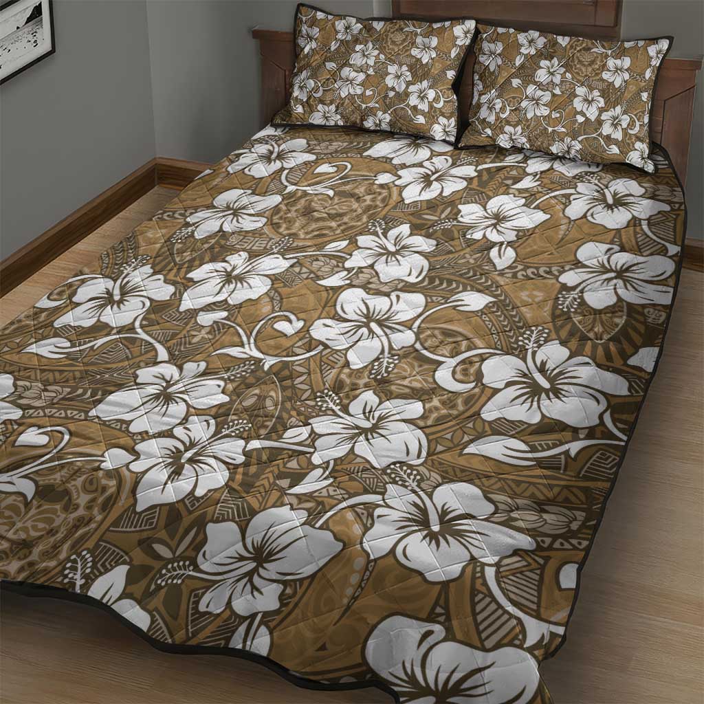 Kuvui Bula Fiji Quilt Bed Set Fijian Tapa Seamless Hibiscus - Polynesian Pride