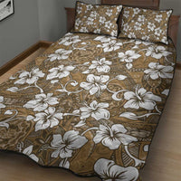 Kuvui Bula Fiji Quilt Bed Set Fijian Tapa Seamless Hibiscus - Polynesian Pride