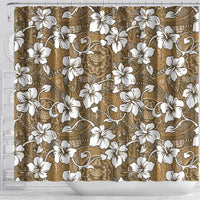 Kuvui Bula Fiji Shower Curtain Fijian Tapa Seamless Hibiscus - Polynesian Pride