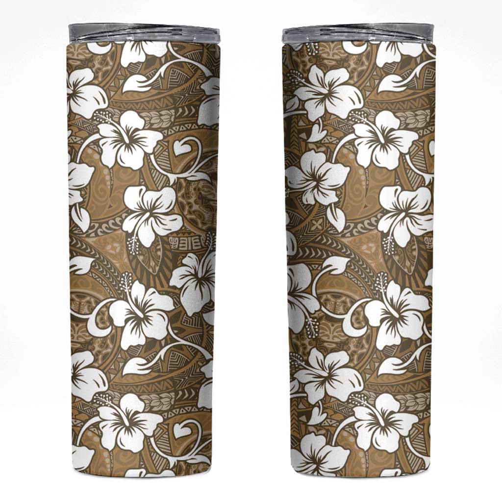 Kuvui Bula Fiji Skinny Tumbler Fijian Tapa Seamless Hibiscus - Polynesian Pride