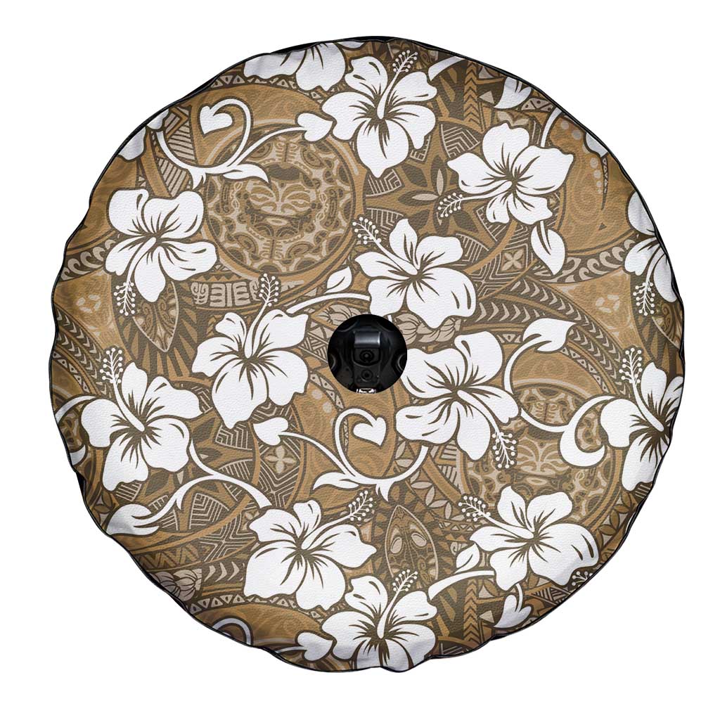 Kuvui Bula Fiji Spare Tire Cover Fijian Tapa Seamless Hibiscus - Polynesian Pride