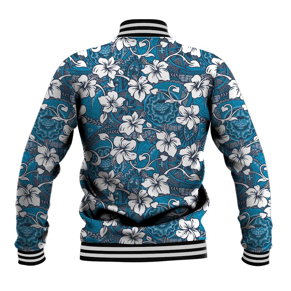 Karakarawa Bula Fiji Baseball Jacket Fijian Tapa Seamless Hibiscus - Polynesian Pride