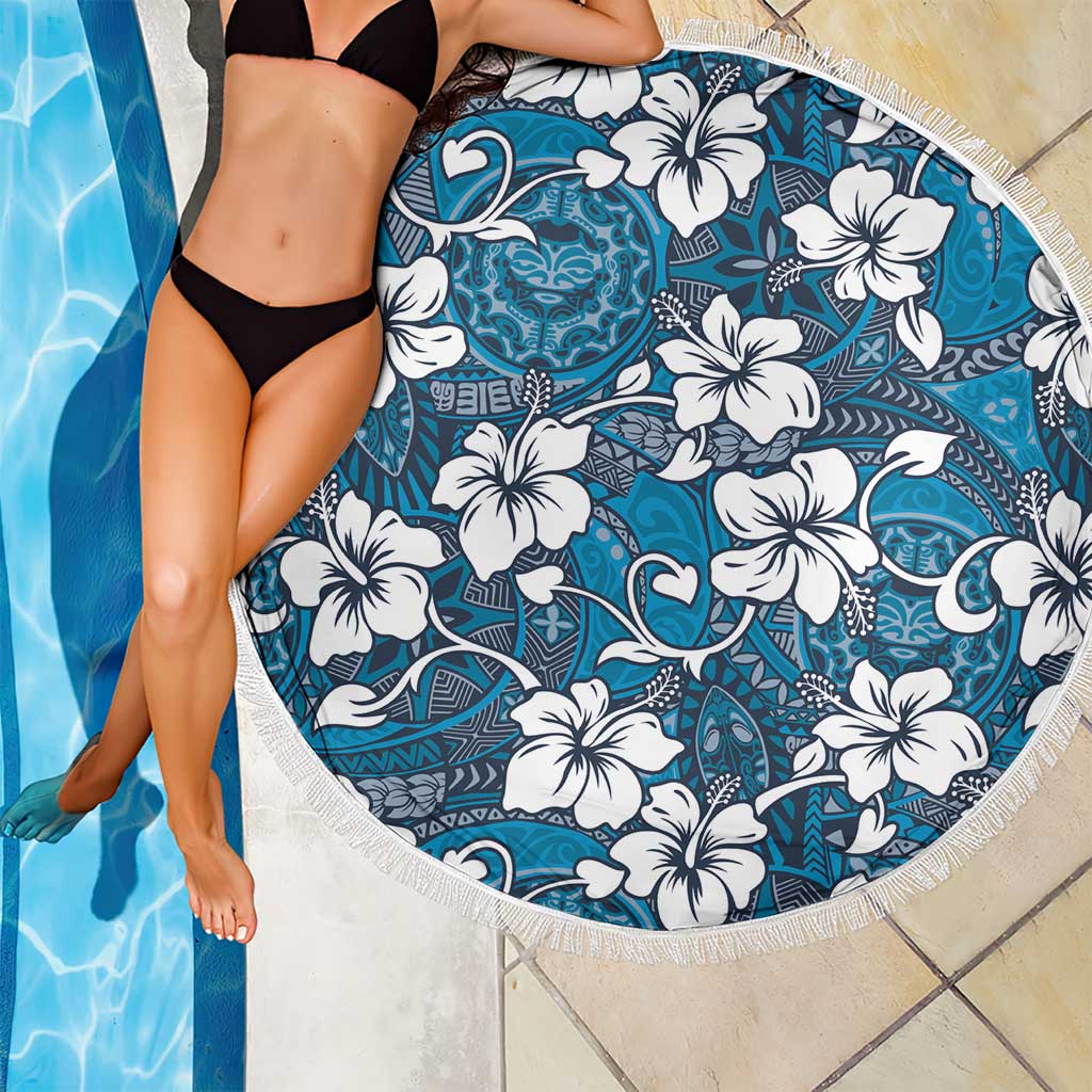 Karakarawa Bula Fiji Beach Blanket Fijian Tapa Seamless Hibiscus - Polynesian Pride