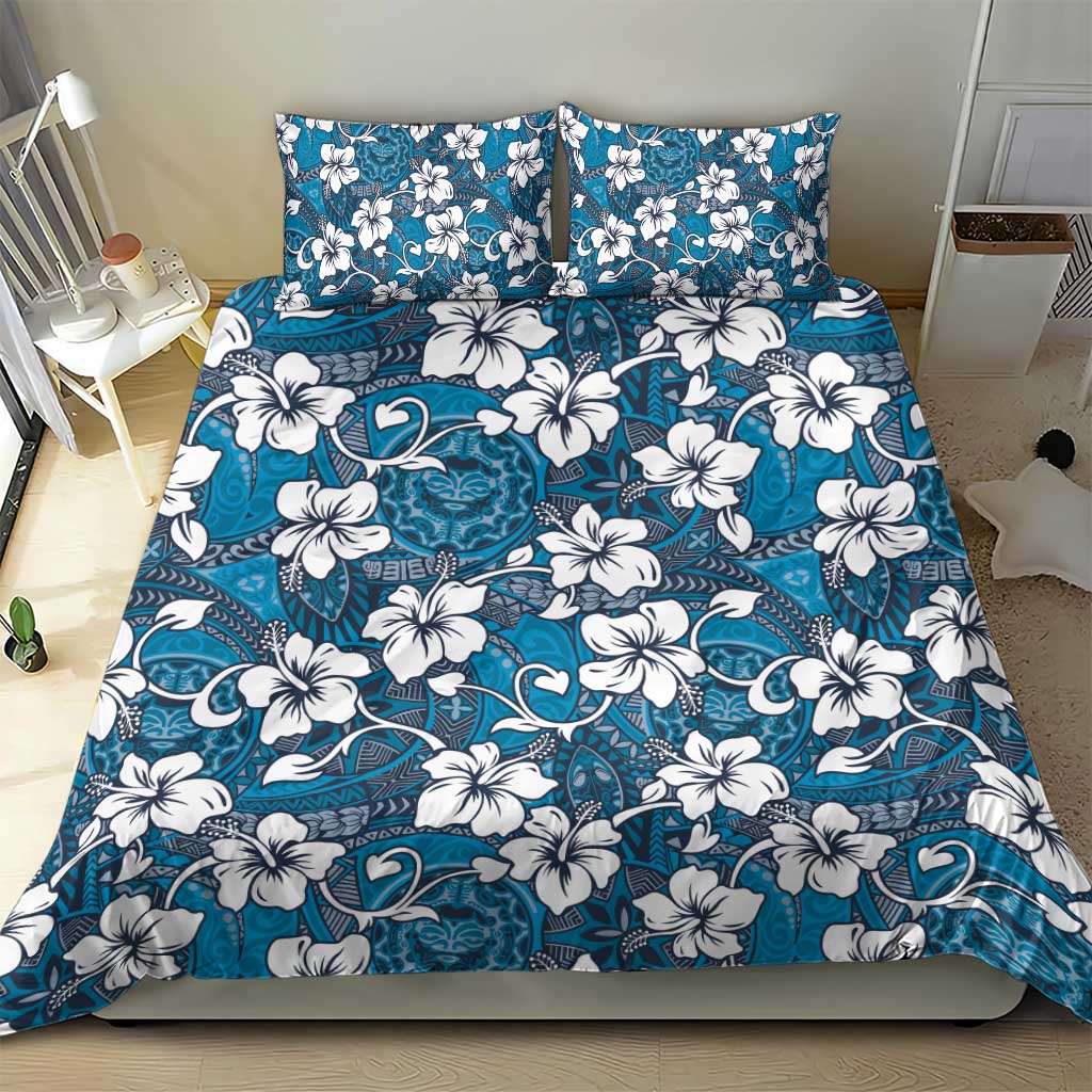 Karakarawa Bula Fiji Bedding Set Fijian Tapa Seamless Hibiscus - Polynesian Pride
