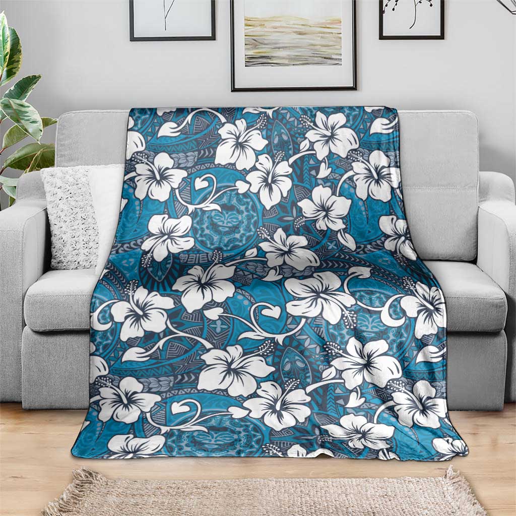 Karakarawa Bula Fiji Blanket Fijian Tapa Seamless Hibiscus - Polynesian Pride