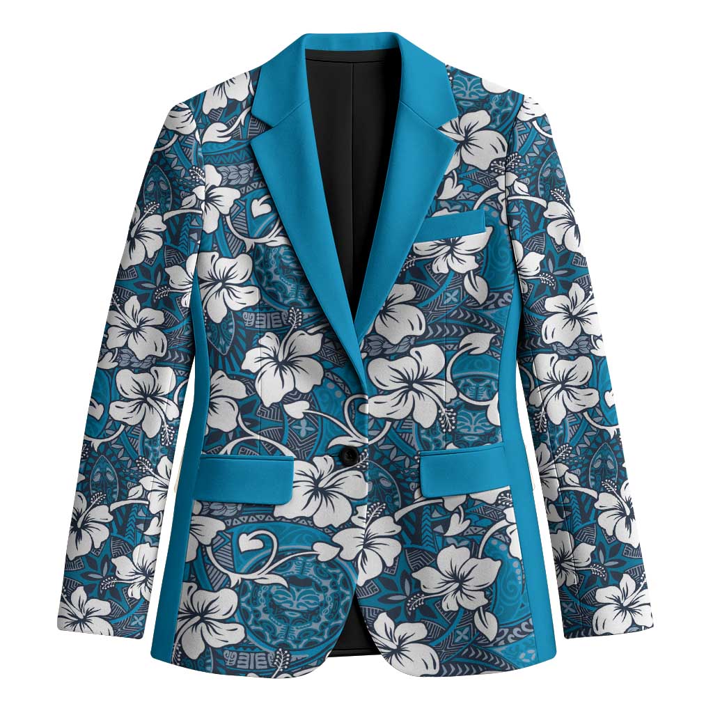Karakarawa Bula Fiji Blazer Fijian Tapa Seamless Hibiscus - Polynesian Pride