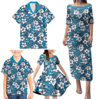 Karakarawa Bula Fiji Family Matching Puletasi and Hawaiian Shirt Fijian Tapa Seamless Hibiscus - Polynesian Pride