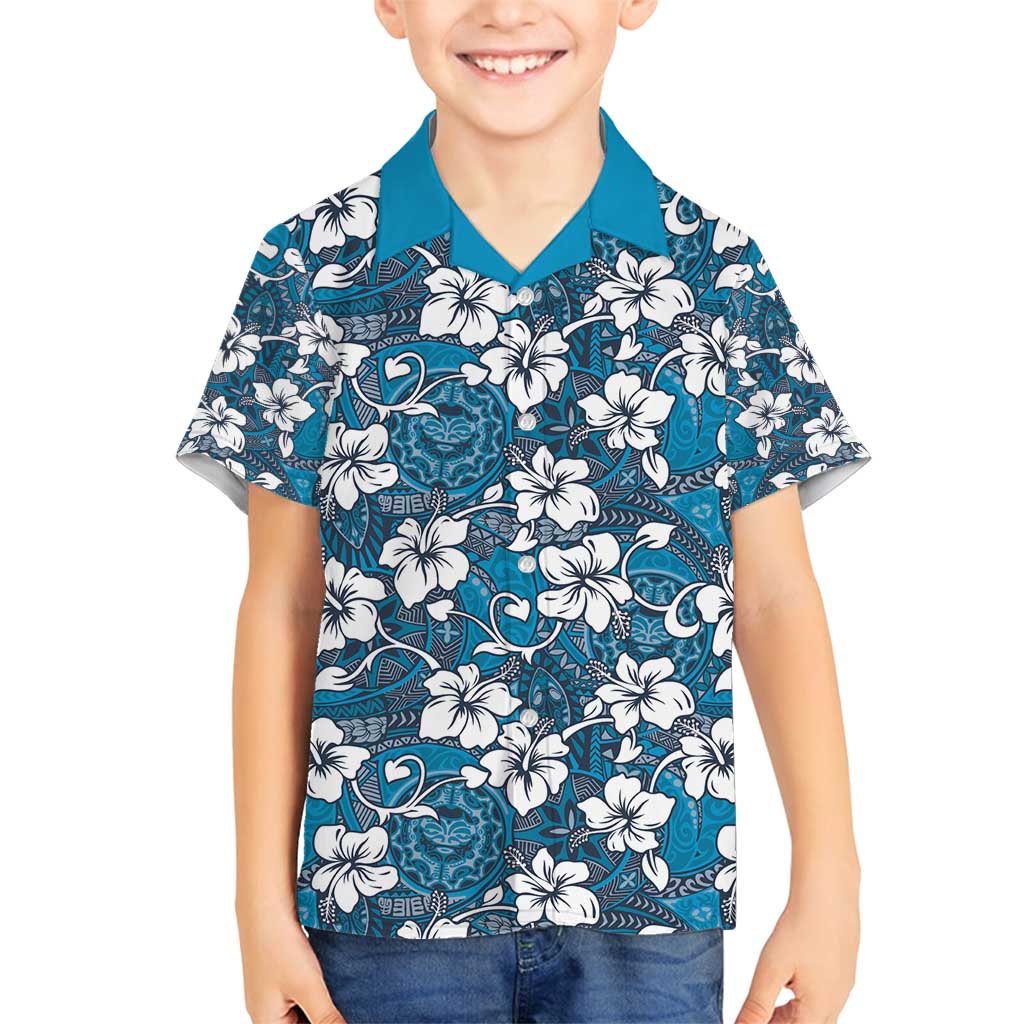 Karakarawa Bula Fiji Family Matching Puletasi and Hawaiian Shirt Fijian Tapa Seamless Hibiscus - Polynesian Pride