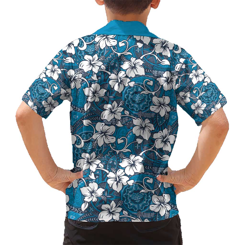 Karakarawa Bula Fiji Kid Hawaiian Shirt Fijian Tapa Seamless Hibiscus - Polynesian Pride