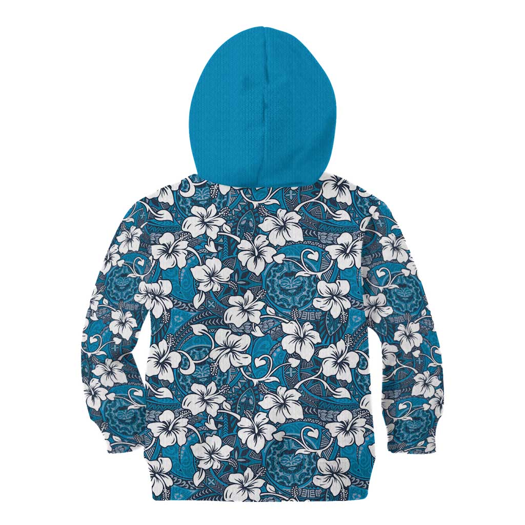 Karakarawa Bula Fiji Kid Hoodie Fijian Tapa Seamless Hibiscus - Polynesian Pride