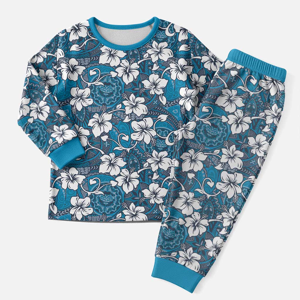 Karakarawa Bula Fiji Christmas Pajama Set Fijian Tapa Seamless Hibiscus - Polynesian Pride