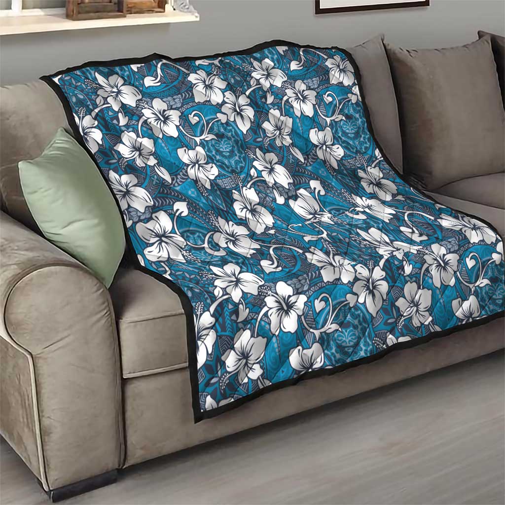 Karakarawa Bula Fiji Quilt Fijian Tapa Seamless Hibiscus - Polynesian Pride