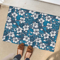 Karakarawa Bula Fiji Rubber Doormat Fijian Tapa Seamless Hibiscus - Polynesian Pride