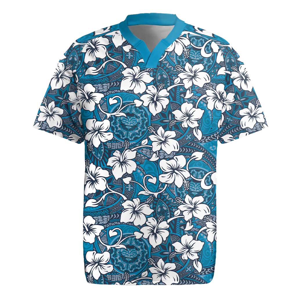 Karakarawa Bula Fiji Rugby Jersey Fijian Tapa Seamless Hibiscus - Polynesian Pride