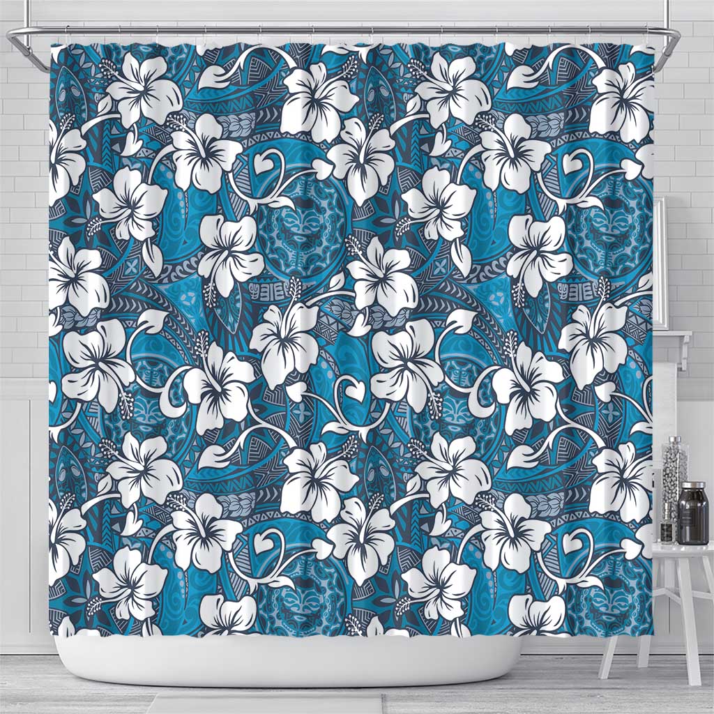 Karakarawa Bula Fiji Shower Curtain Fijian Tapa Seamless Hibiscus - Polynesian Pride