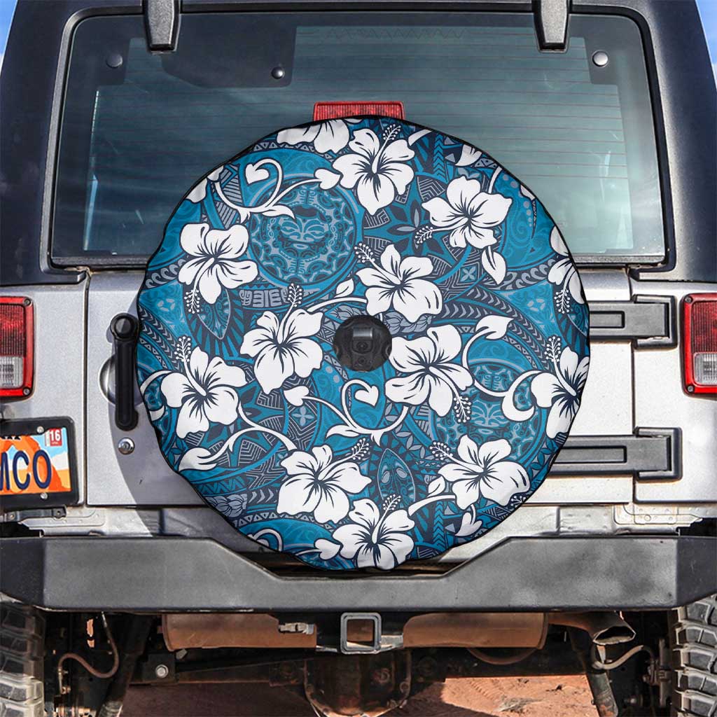 Karakarawa Bula Fiji Spare Tire Cover Fijian Tapa Seamless Hibiscus - Polynesian Pride