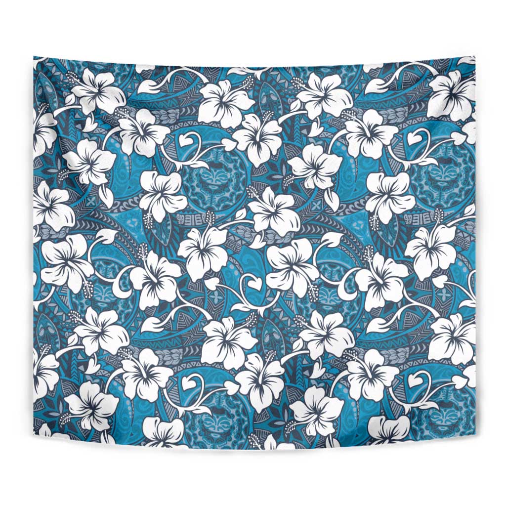 Karakarawa Bula Fiji Tapestry Fijian Tapa Seamless Hibiscus - Polynesian Pride