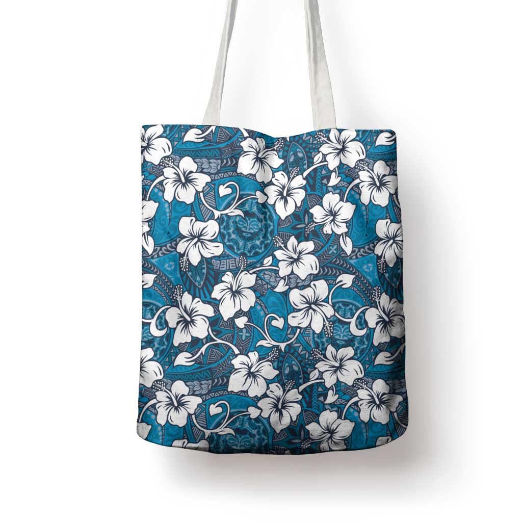 Karakarawa Bula Fiji Tote Bag Fijian Tapa Seamless Hibiscus - Polynesian Pride