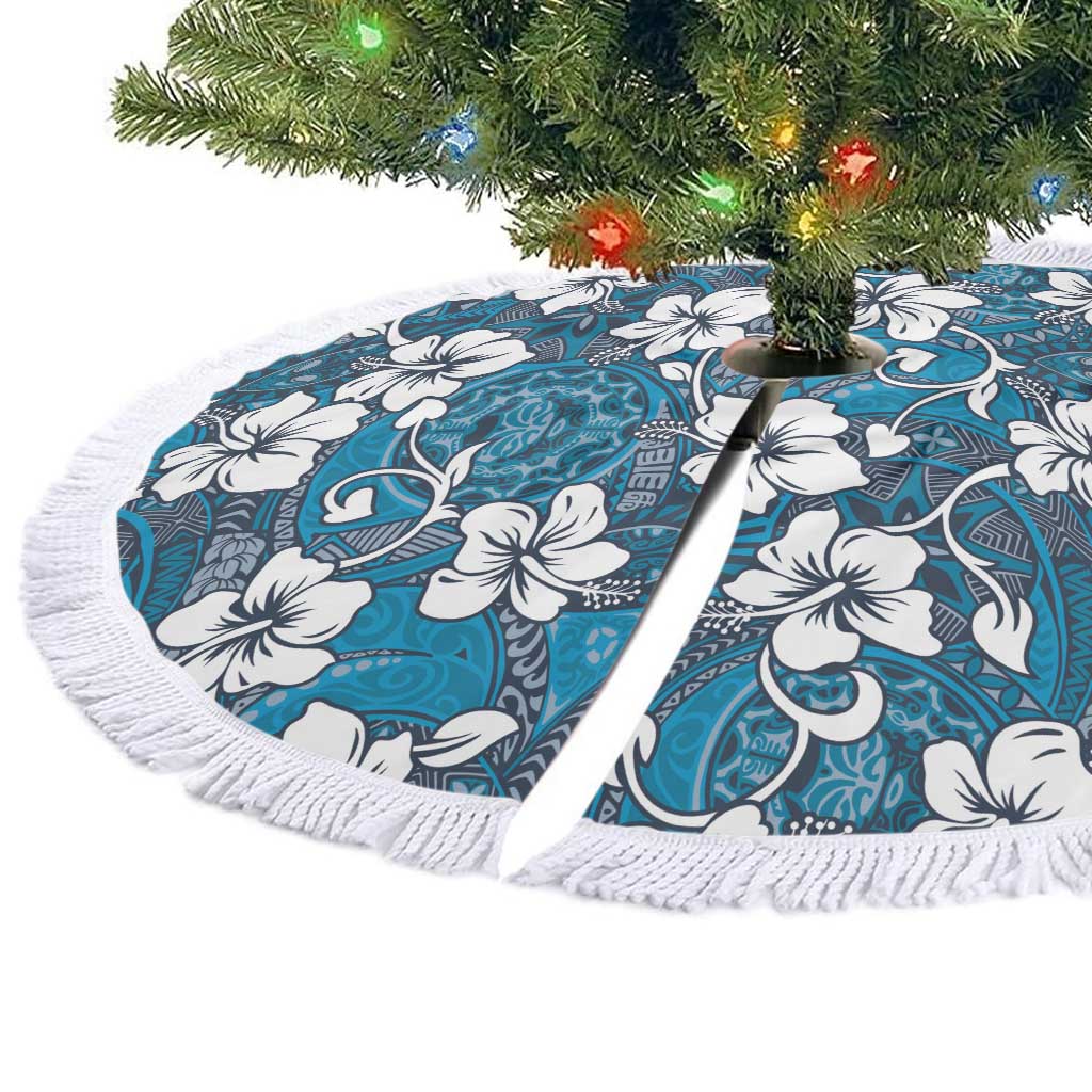 Karakarawa Bula Fiji Tree Skirt Fijian Tapa Seamless Hibiscus - Polynesian Pride