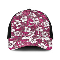 Piqi Bula Fiji Baseball Net Cap Fijian Tapa Seamless Hibiscus - Polynesian Pride