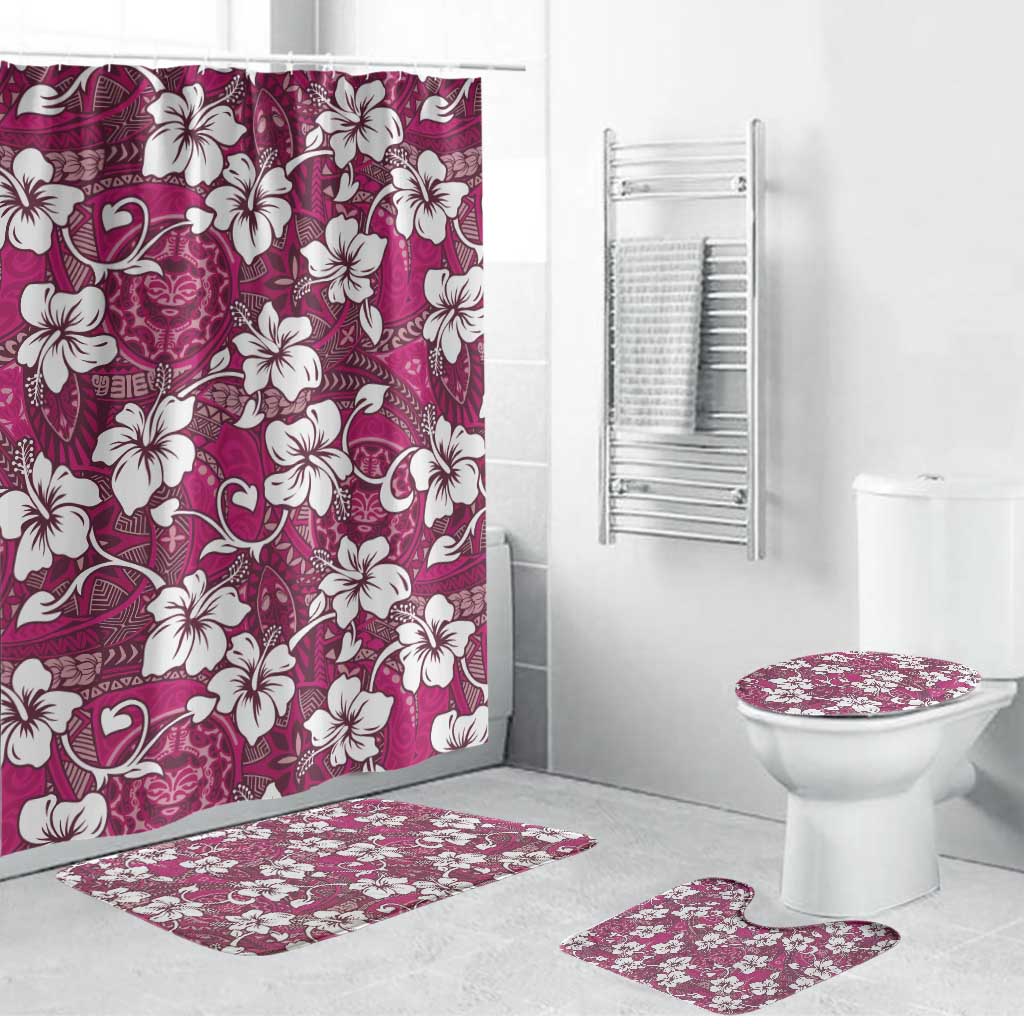 Piqi Bula Fiji Bathroom Set Fijian Tapa Seamless Hibiscus - Polynesian Pride