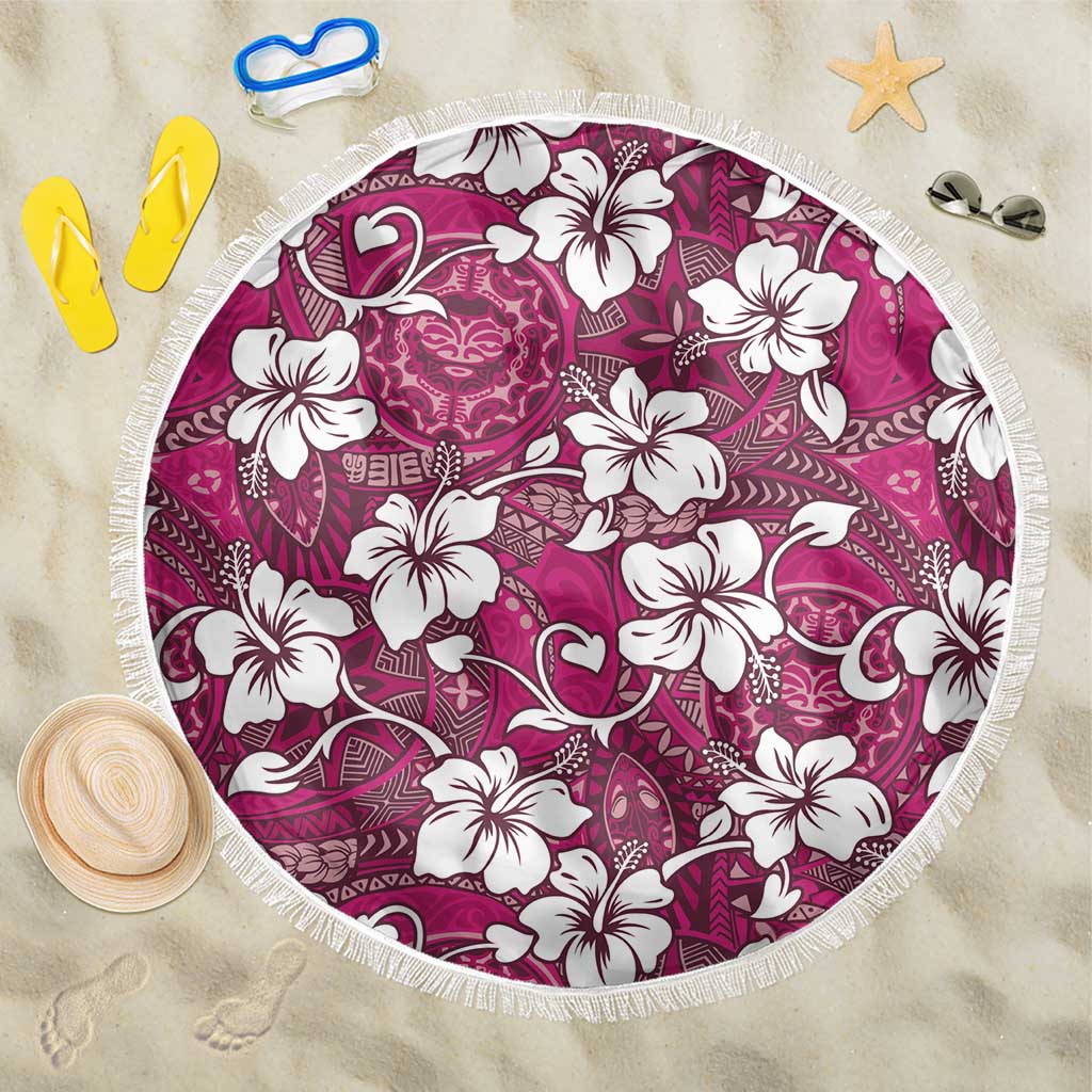Piqi Bula Fiji Beach Blanket Fijian Tapa Seamless Hibiscus - Polynesian Pride
