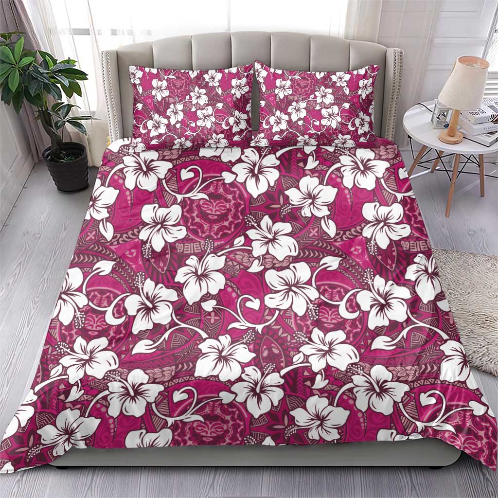 Piqi Bula Fiji Bedding Set Fijian Tapa Seamless Hibiscus - Polynesian Pride
