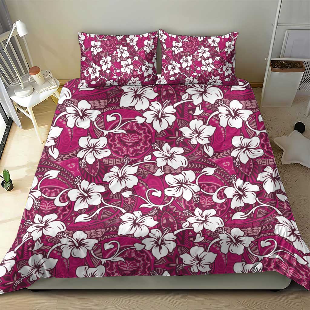 Piqi Bula Fiji Bedding Set Fijian Tapa Seamless Hibiscus - Polynesian Pride