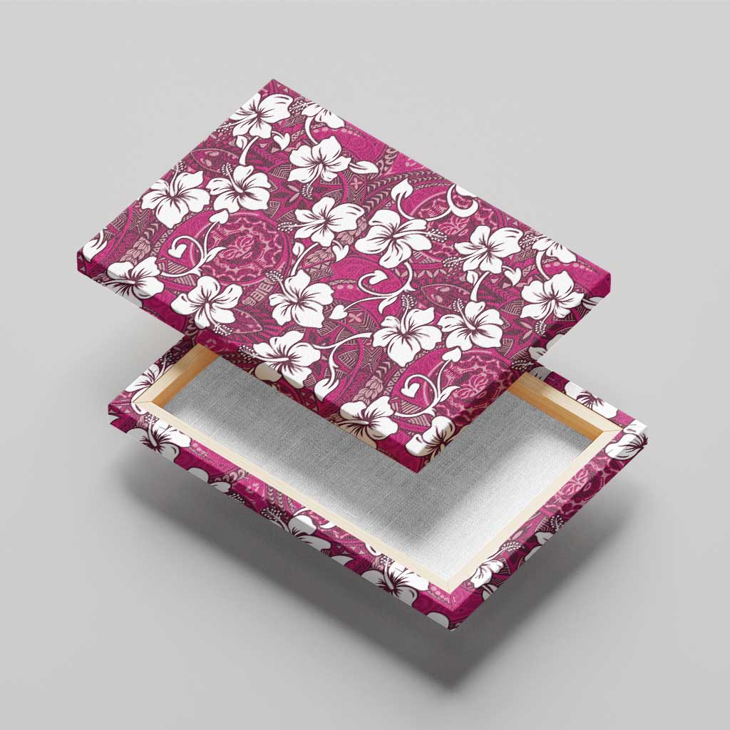 Piqi Bula Fiji Canvas Wall Art Fijian Tapa Seamless Hibiscus - Polynesian Pride