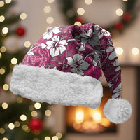 Piqi Bula Fiji Christmas Santa Hat Fijian Tapa Seamless Hibiscus - Polynesian Pride