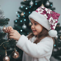 Piqi Bula Fiji Christmas Santa Hat Fijian Tapa Seamless Hibiscus - Polynesian Pride